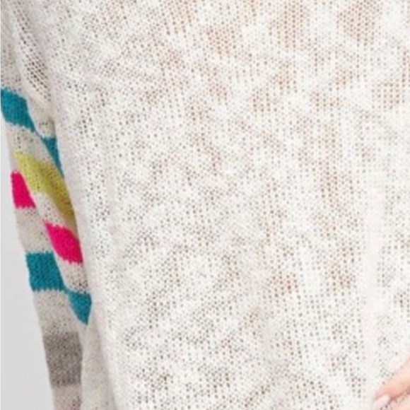 Relaxed Pink and Green Lose Fitting Sweatshirt Casual Style Pullover. - Picture 5 of 11